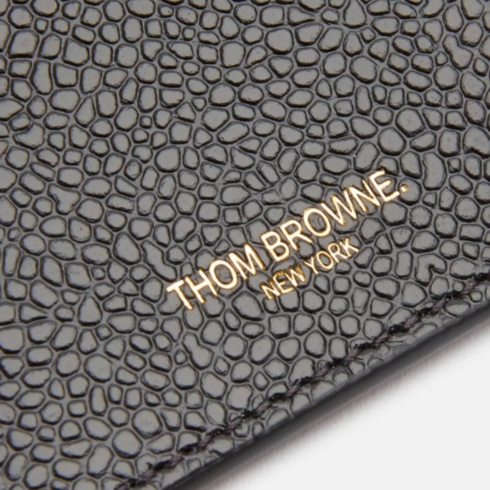 Pebble Grain Zipped Card Wallet With Tricolour Ribbing - Picture 4 of 4